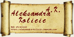 Aleksandra Količić vizit kartica